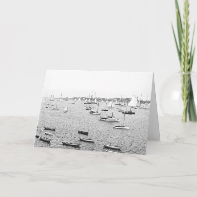 Marblehead Hafen-Massachusetts-Gruß-Karte 1900 Karte (Vorderseite)