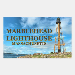 Marblehead Leuchtturm, Massachusetts-Aufkleber Rechteckiger Aufkleber