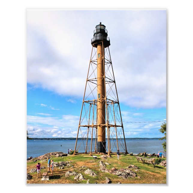 Marblehead Leuchtturm, Massachusetts Foto drucken (Vorne)