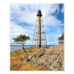 Marblehead Leuchtturm, Massachusetts Fotoabzug Fotodruck