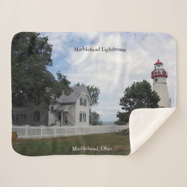 Marblehead Lighthouse breite Sherpa Decke Sherpadecke (Vorderseite (Horizontal))