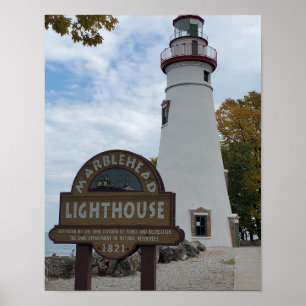 Marblehead Lighthouse in Marblehead, OH, erschaffe Poster
