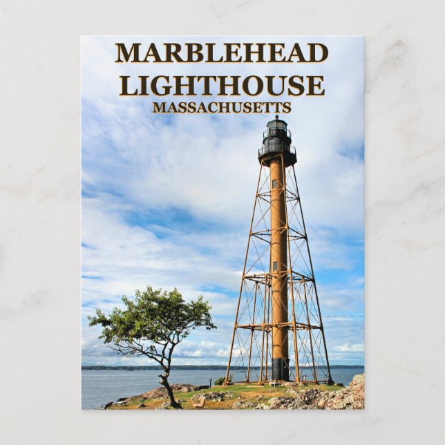 Marblehead Lighthouse, Massachusetts Postkarte (Vorderseite)