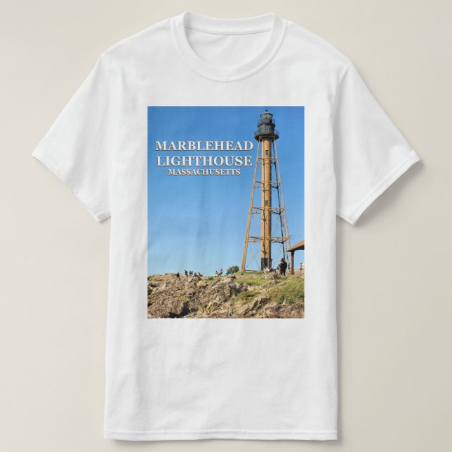 Marblehead Lighthouse, Massachusetts T - Shirt (Design vorne)