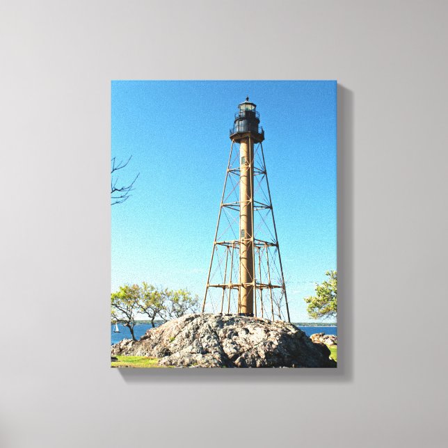 Marblehead Lighthouse Massachusetts Wrapped Canvas Leinwanddruck (Vorderseite)