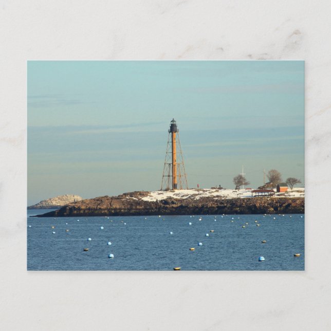 Marblehead Lighthouse von Waterfront Postkarte (Vorderseite)