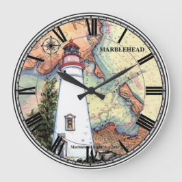 Marblehead Lighthouse Wall Clock Große Wanduhr