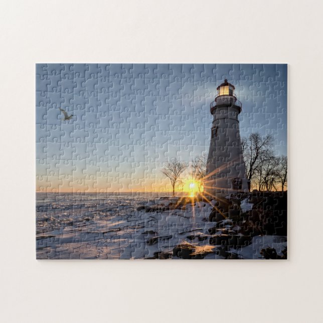 Marblehead Lighthouse Winter Sunrise (Horizontal)