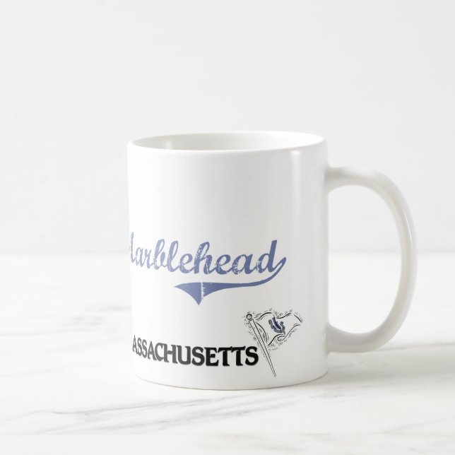 Marblehead Massachusetts Stadt-Klassiker Kaffeetasse (Rechts)