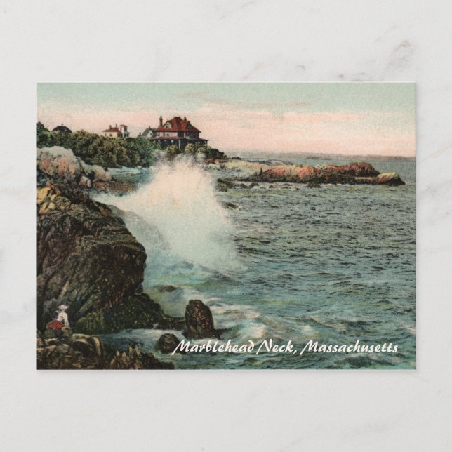 Marblehead Neck Massachusetts Postkarte (Vorderseite)