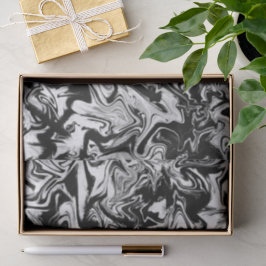 Marbleied Black and White Abstrakt Art Muster Seidenpapier