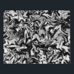 Marbleied Black and White Minimalistisch Abstrakt  Puzzle<br><div class="desc">Ich entwarf dieses moderne,  minimalistisch-marmorierte abstrakte Kunstwerk in Schwarz-Weiß. Es repräsentiert das Gefühl intensiver Angst. Intensität in Schwarz und Weiß,  digitale Kunst. 2019.</div>