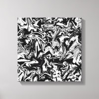 Marbleied Black and White Modern Abstrakt Artwork