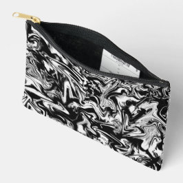 Marbleied Black and White Modern Abstrakt Artwork Zubehörtasche