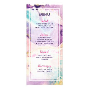 Marbleous Dream Wedding Menu Werbekarte