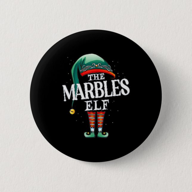 Marbles Elf Christmas Group Xmas Pajama Party  Button (Vorderseite)