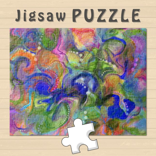 Marbling Art abstrakt blaugrün orange - (Von Creator hochgeladen)