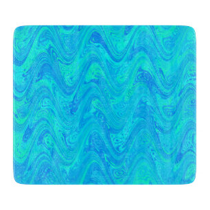 Marbling Blue Green Pattern Schneidebrett