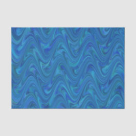 Marbling Blue Green Pattern Seidenpapier
