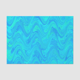 Marbling Blue Green Pattern Seidenpapier
