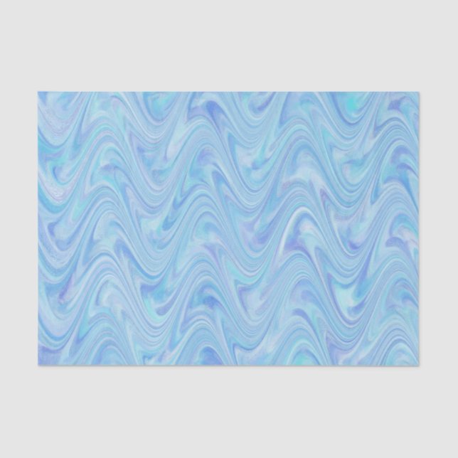 Marbling Blue Lila Pattern Seidenpapier (Vorderseite)