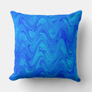 Marbling Blue Muster Kissen