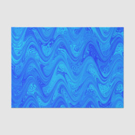 Marbling Blue Muster Seidenpapier