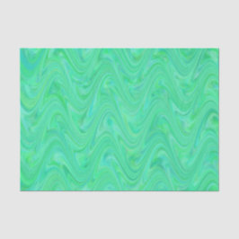 Marbling Green Blue Pattern Seidenpapier