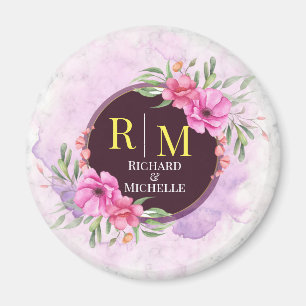 Marbor für den Anfangsbuchstaben des Wreath Floral Magnet