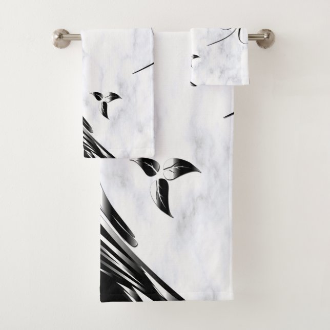 Marbre blanc, Graphique en fibre noire (En situation)