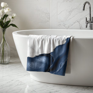 Marbre blanc Marine Blue Agate Parties scintillant