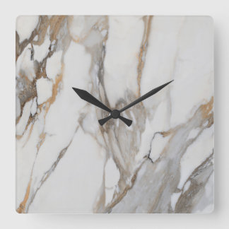 Marbre blanc Motif horloge murale moderne