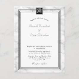 Marbre blanc tout en un Invitation RSVP l Site