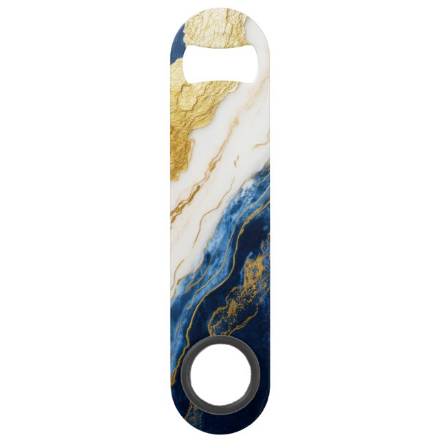 Marbre bleu marine de luxe et feuille d'or (Devant)