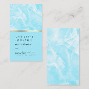 marbre bleu pastel carte de visite