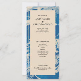 Marbre bleu Programme moderne de mariage côtier