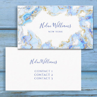marbre bleu rose carte de visite