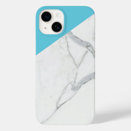 Marbre coque iphone de protection bleu marine 14 1