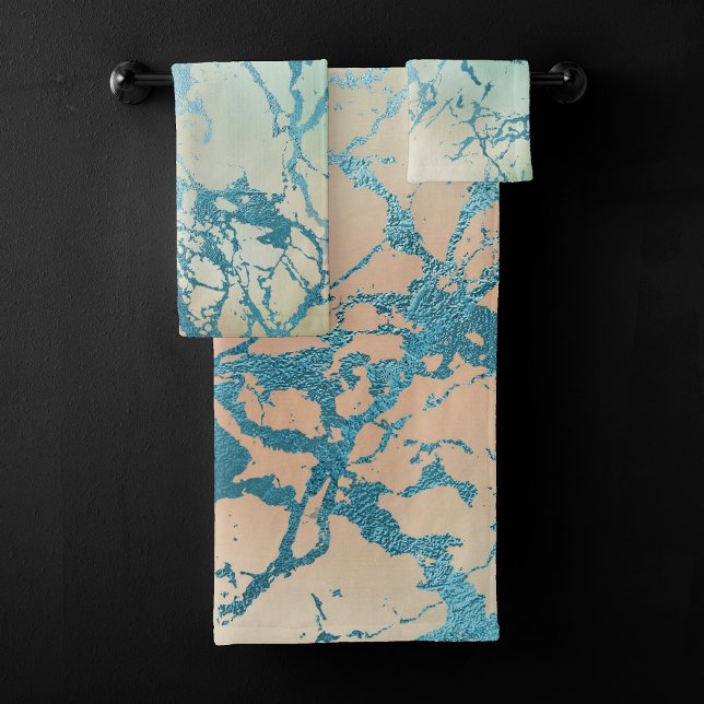 Marbre de luxe | Belle veine Turquoise jaune et co (Créateur téléchargé)