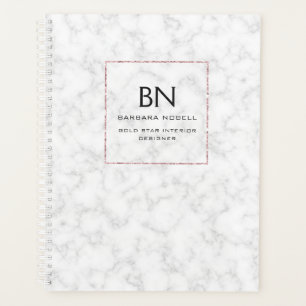Marbre de luxe Rose Gold Designer Planner