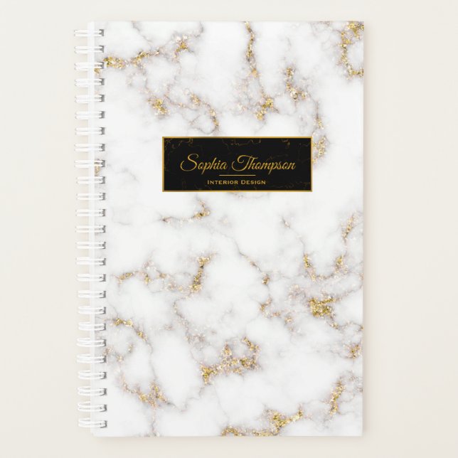 Marbre d'or blanc moderne - Planificateur (Devant)