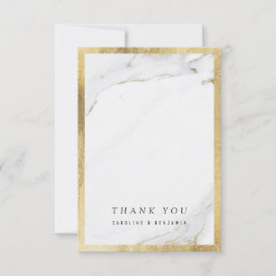 Marbre d'or Faux luxe mariage moderne merci