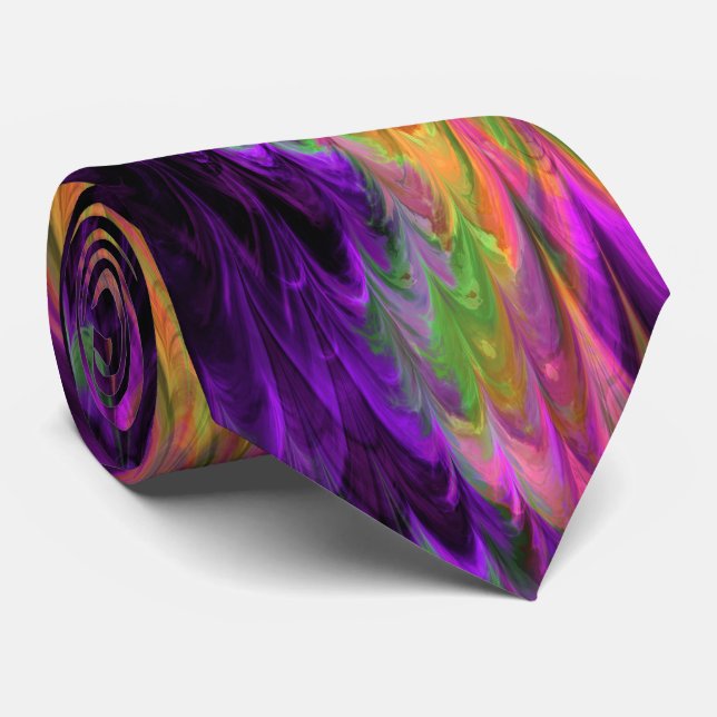 Marbre fractal 4-1 Cravate personnalisée (Roulé)