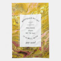 Marbre Jaune Neo Christian Hymn Serviette de cuisi