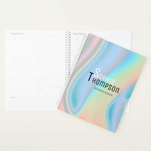 Marbre liquide holographique moderne