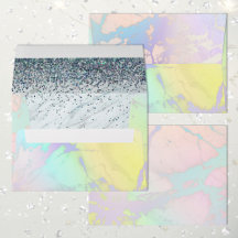 Marbre métallique Iridescente avec Parties scintil