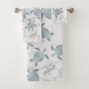 Marbre Motif des tortues d'argent