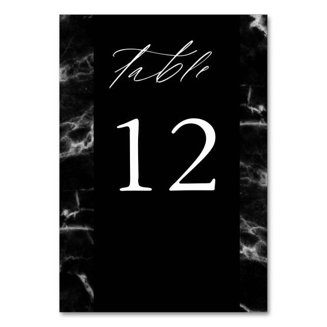 Marbre noir 2 Numéro de table (Par défaut)