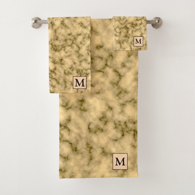 Marbre noir de luxe Monogramme (En situation)