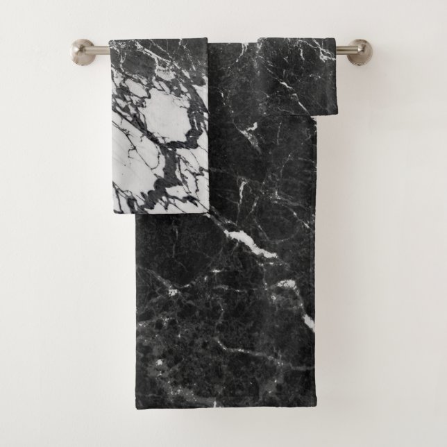 Marbre noir et blanc Moderne Glamour Tendance (En situation)